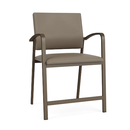 Lesro Newport Wide Hip Chair Metal Frame, Bronze, MD Farro Upholstery NP1261